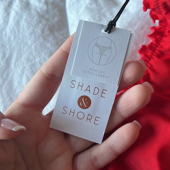 Red, Ruffled Bikini Bottom - Picture 3 of 4